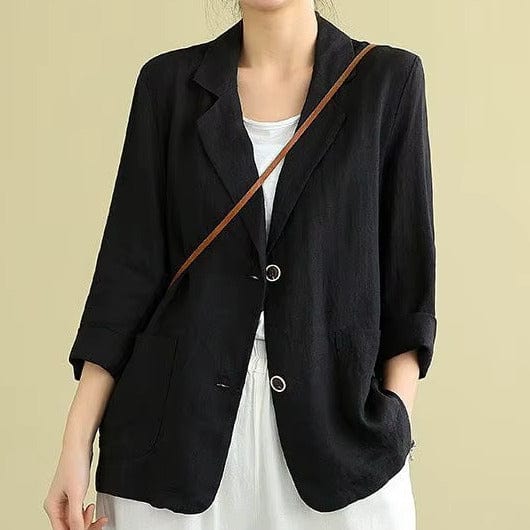 Hør Blazer til Kvinder - Oversize Blazer - Sommer Blazer Damen Blazer Danmarkmode.dk