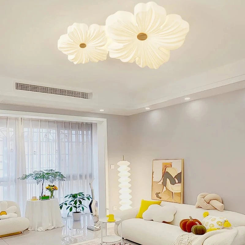 Hvid Blomst Akryl Lampeskærm Loftlampe - Indendørs - Værelsesindretning - LED Ceiling Light Fixtures Danmarkmode.dk