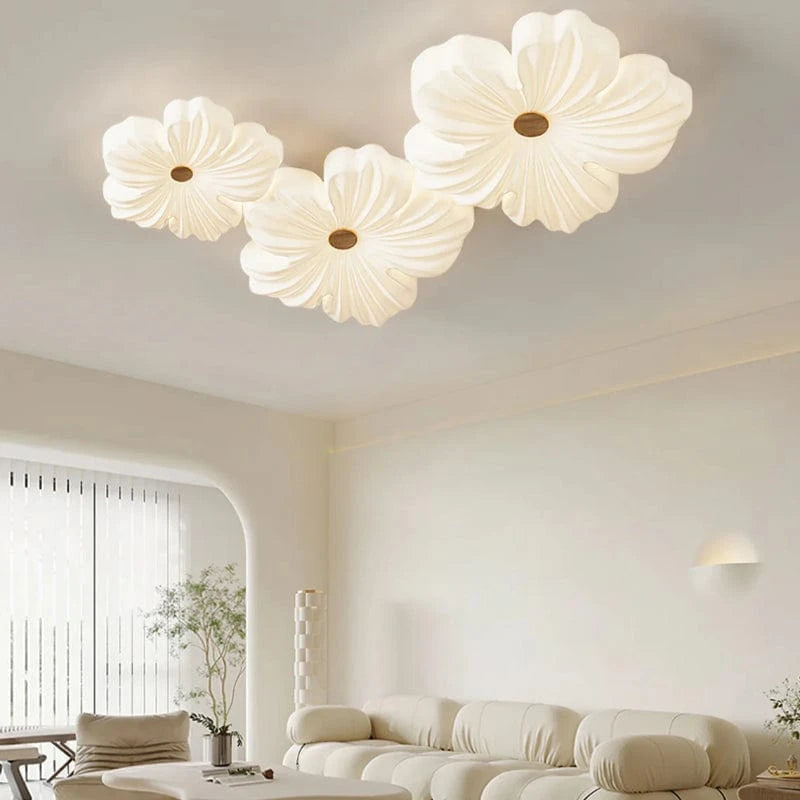 Hvid Blomst Akryl Lampeskærm Loftlampe - Indendørs - Værelsesindretning - LED Ceiling Light Fixtures Danmarkmode.dk