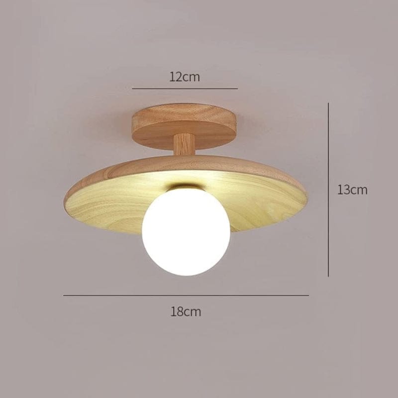 Hvidt Glas Sfære Træ Loftslampe - G9 Pære - Indendørs - Boligindretning Ceiling Light Fixtures Danmarkmode.dk