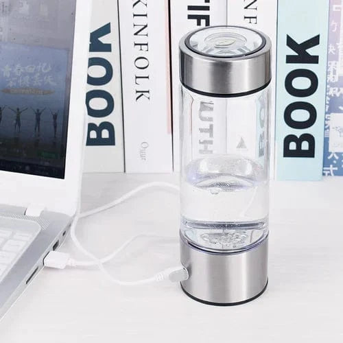Hydrogen Water Bottle - miljøvenlig, genanvendelig, BPA-fri, slankt design, 500 ml, ideel til alle aldre, rejsevenlig Water Bottle Danmarkmode.dk