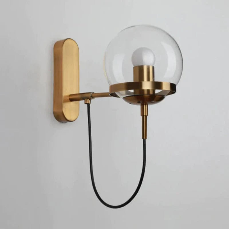 Industriel Moderne Glaskugle Væglampe - Hardwired - Glødepære - Metal Wall Light Fixtures Danmarkmode.dk