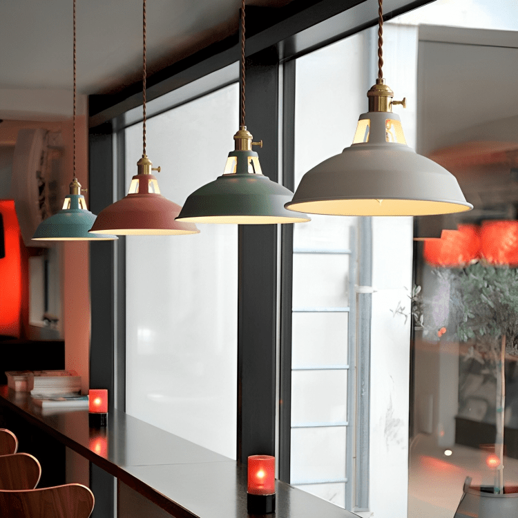 Industriel Retro Pendel Lampe - Metal - 1 Lys Lampe Ceiling Light Fixtures Danmarkmode.dk