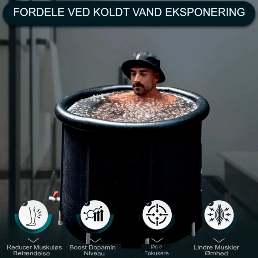Isbad Kar med Termolåg - Genopretning - PVC - 350 liter - 80 cm Ice Bath Danmarkmode.dk