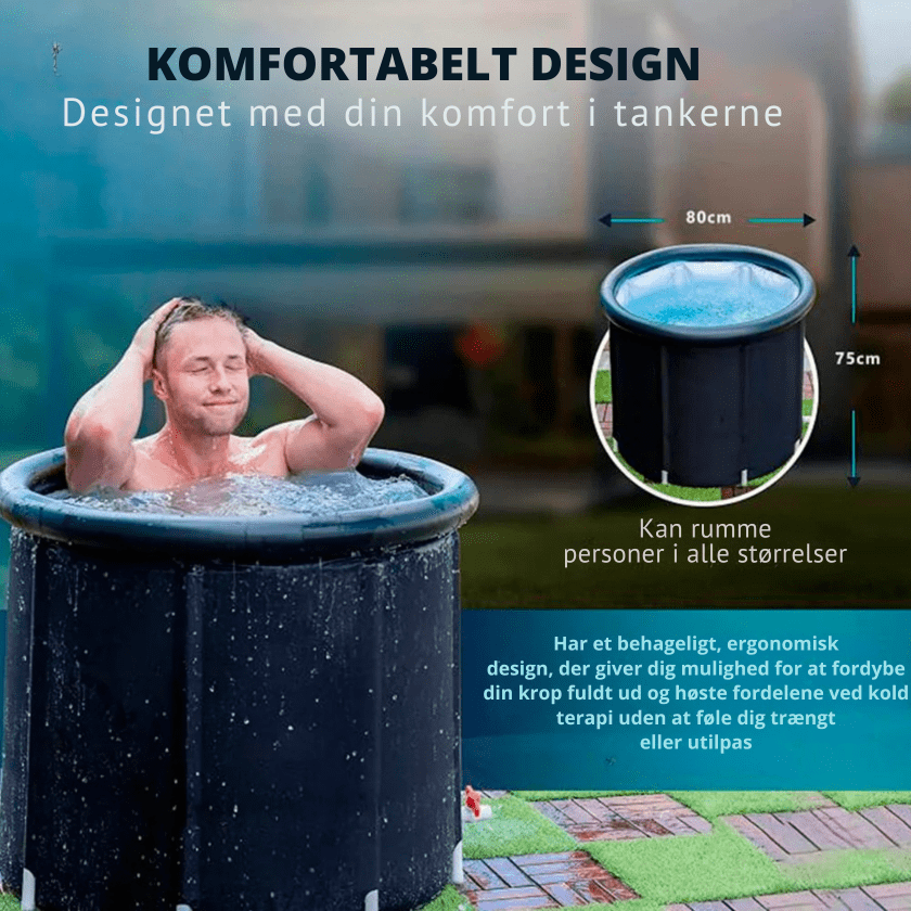 Isbad Kar med Termolåg - Genopretning - PVC - 350 liter - 80 cm Ice Bath Danmarkmode.dk