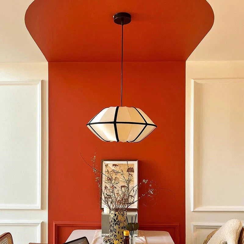 Japandi Stof UFO Pendellampe - Silke - Lanterne - Moderne Ceiling Light Fixtures Danmarkmode.dk