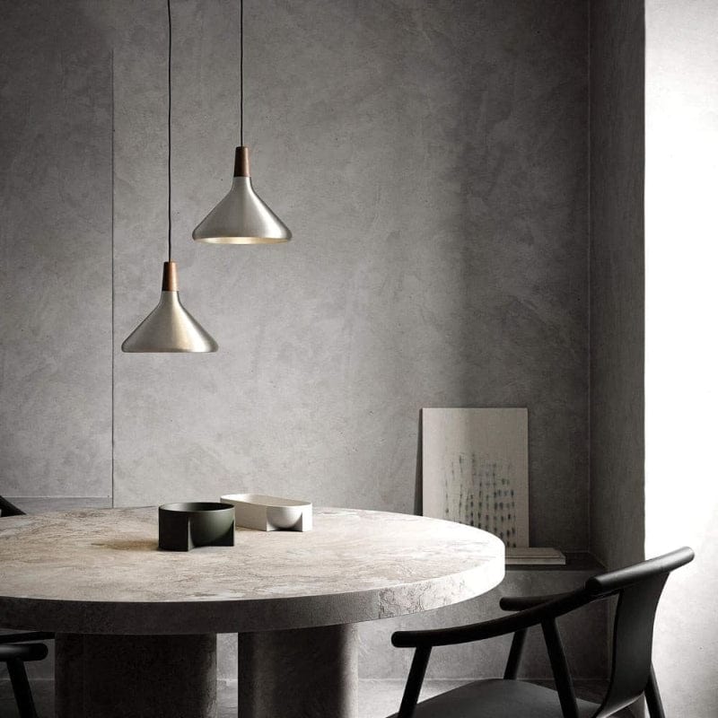 Japandi Style Nori Indendørs Pendellampe - LED Pære - Metal - Træ Ceiling Light Fixtures Danmarkmode.dk