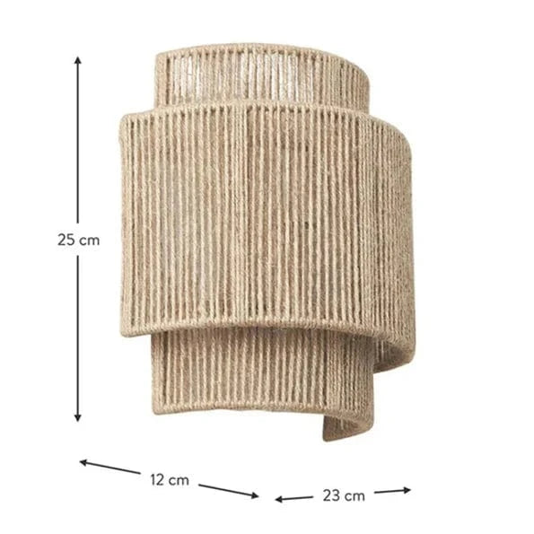 Japansk Stil Hemp Rope Væglampe - Bohemian - Bambus - Vintage Wall Light Fixtures Danmarkmode.dk