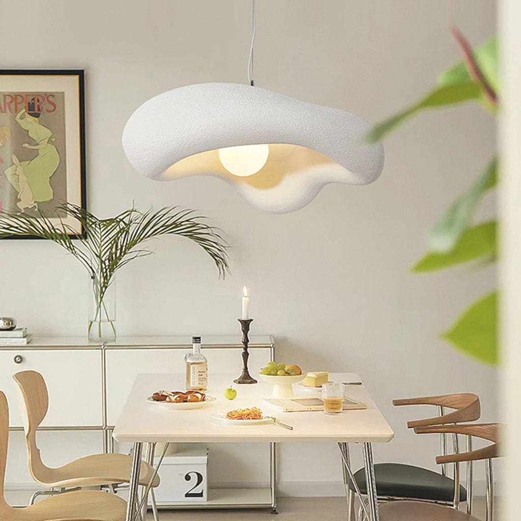 Japansk Wabi-Sabi Hængelampe, Unik Creme, 4 Farver, Modern Design, Stilfuld Belysning, Indendørs, Unisex Hanglampen Danmarkmode