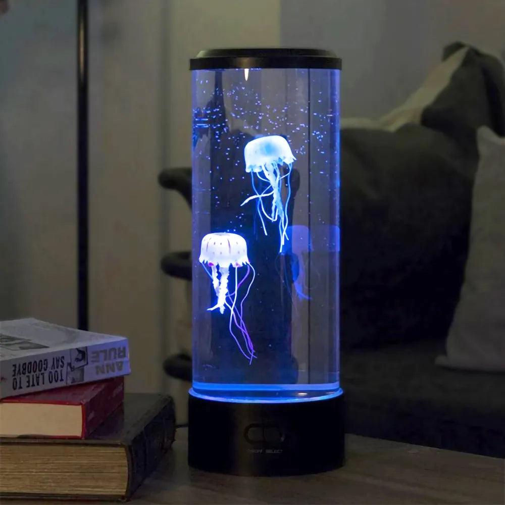 Jellyfish Night Lamp - Børne Lampe Med Vandmænd - LED-Lampe I 5 Farver Table Lamp Danmarkmode.dk