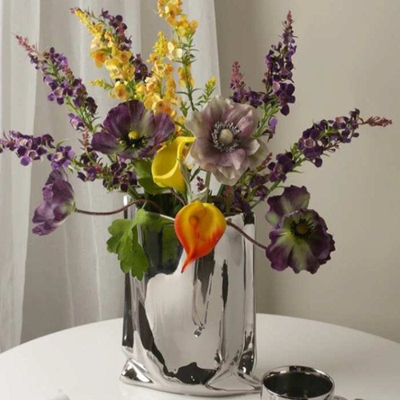 Keramik Taskeform Bordplade Vaser - Metalisk - Blomsterfod - Boligindretning Vases Danmarkmode.dk