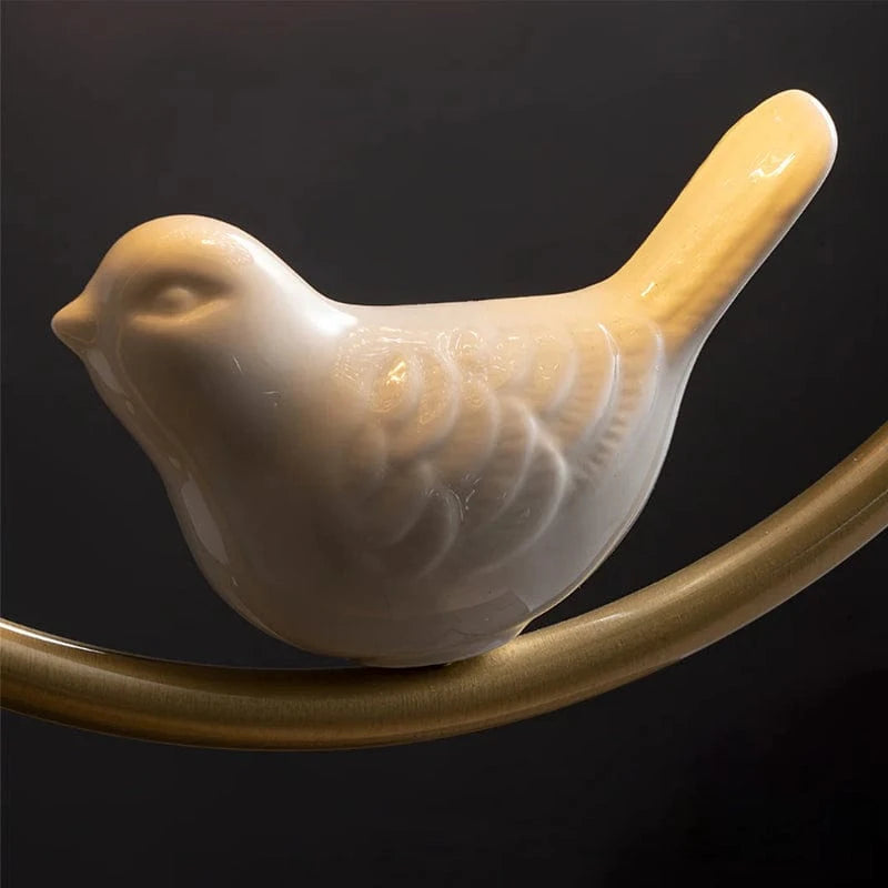 Keramisk Fugl Krystal LED Loftslampe - Guld Messing - G9 Pære - Moderne Ceiling Light Fixtures Danmarkmode.dk