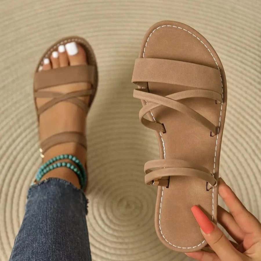 Komfortabel Sommer Sandaler Dame - Slip On - Ortopædisk - Flad Sandals Danmarkmode.dk