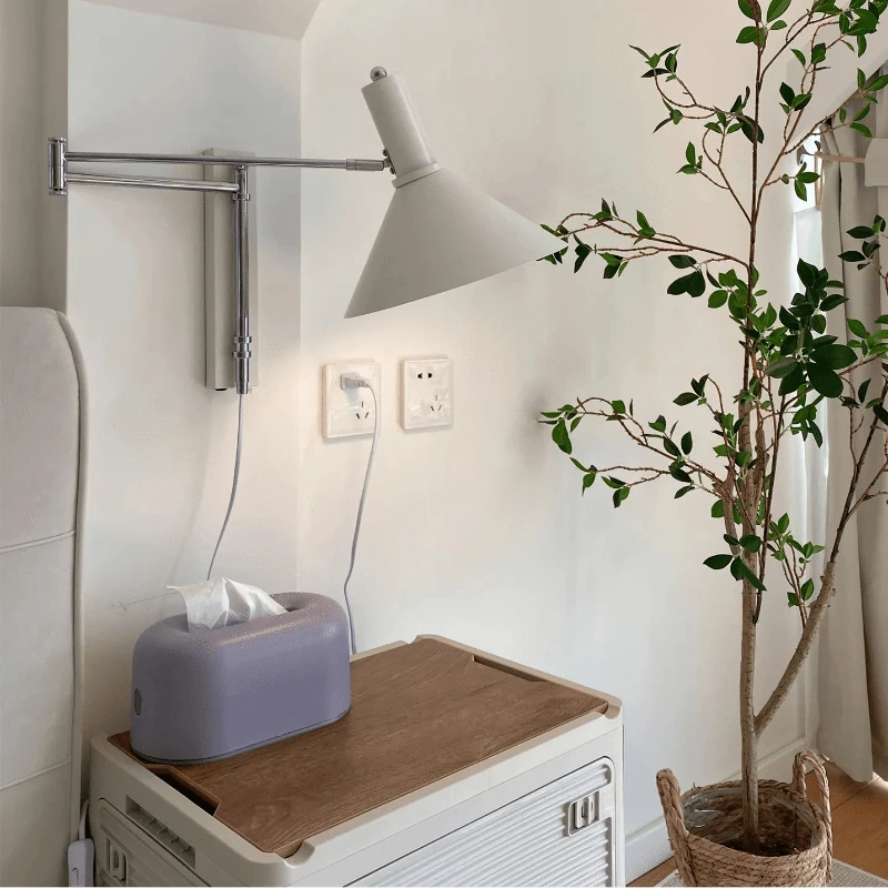 Konisk Jern Justerbar Arm Væglampe Soveværelse - Plug In - Moderne - LED Pære Wall Light Fixtures Danmarkmode.dk