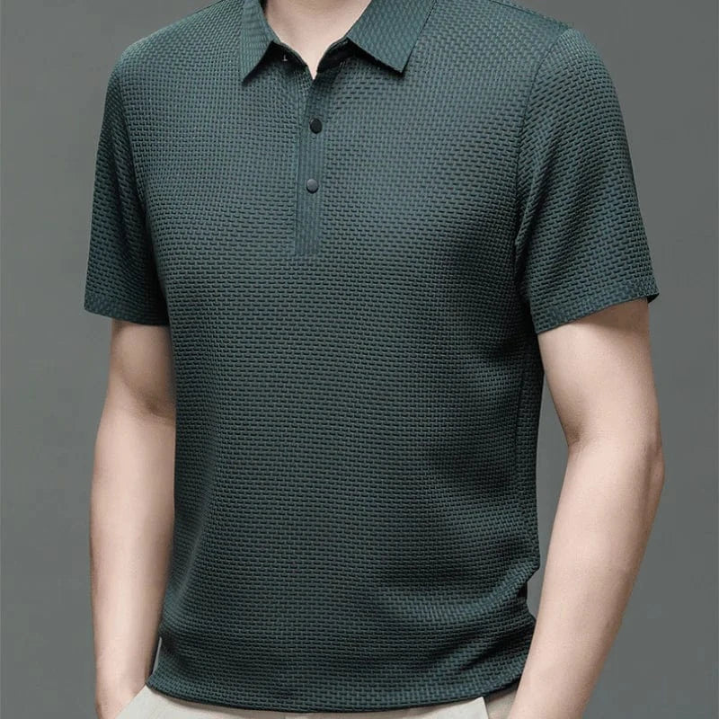 Korte ærmer Sommer Polo Shirt til Mænd - Åndbar - Silke - Strikket Polos Danmarkmode.dk