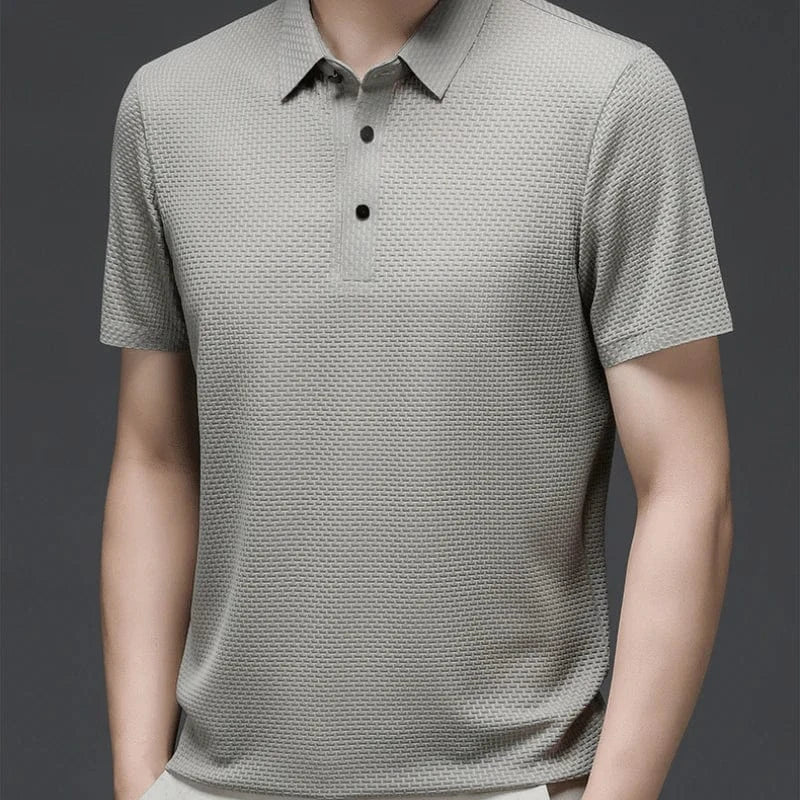 Korte ærmer Sommer Polo Shirt til Mænd - Åndbar - Silke - Strikket Polos Danmarkmode.dk