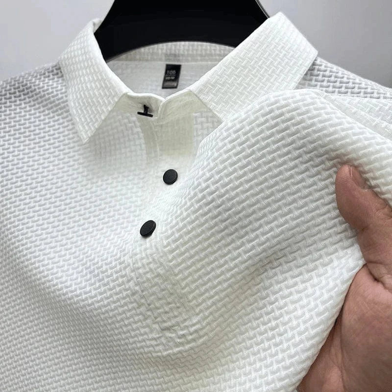 Korte ærmer Sommer Polo Shirt til Mænd - Åndbar - Silke - Strikket Polos Danmarkmode.dk