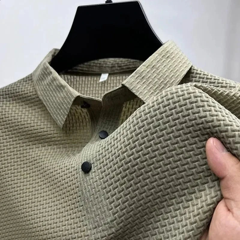 Korte ærmer Sommer Polo Shirt til Mænd - Åndbar - Silke - Strikket Polos Danmarkmode.dk