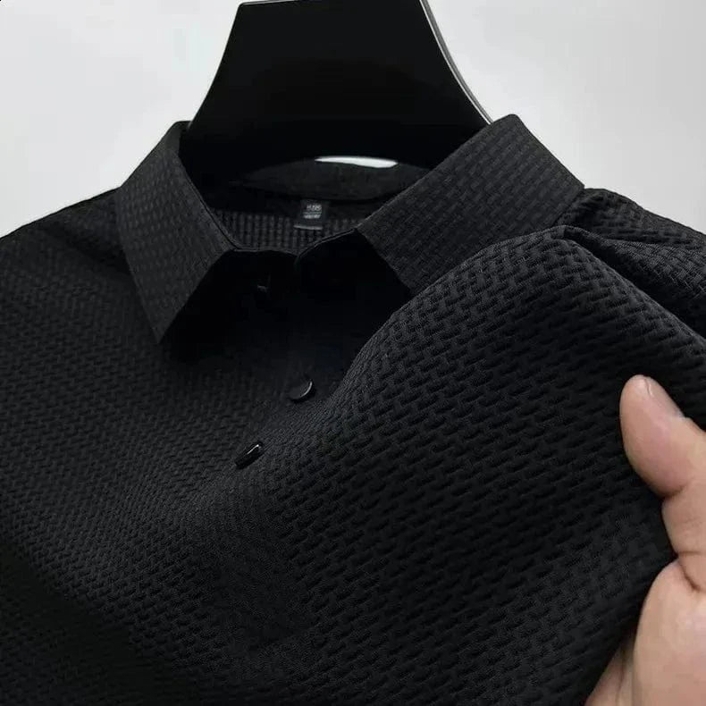 Korte ærmer Sommer Polo Shirt til Mænd - Åndbar - Silke - Strikket Polos Danmarkmode.dk