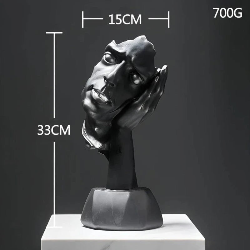 Kunstnerisk Abstrakt Ansigt Skulptur - Figurer - Boligindretning Sculptures & Statues Danmarkmode.dk