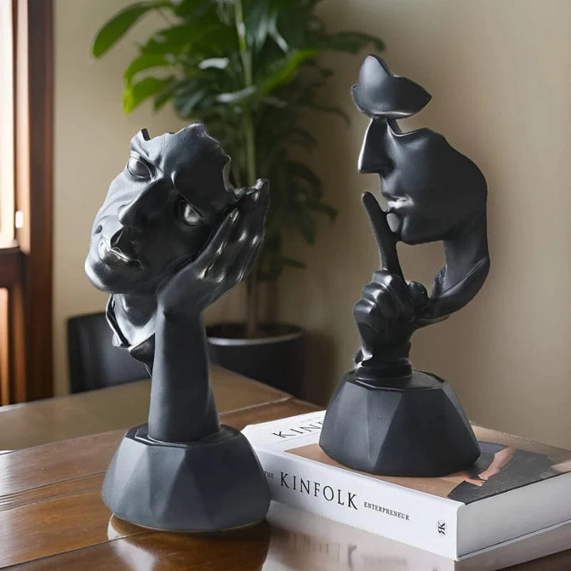Kunstnerisk Abstrakt Ansigt Skulptur - Figurer - Boligindretning Sculptures & Statues Danmarkmode.dk