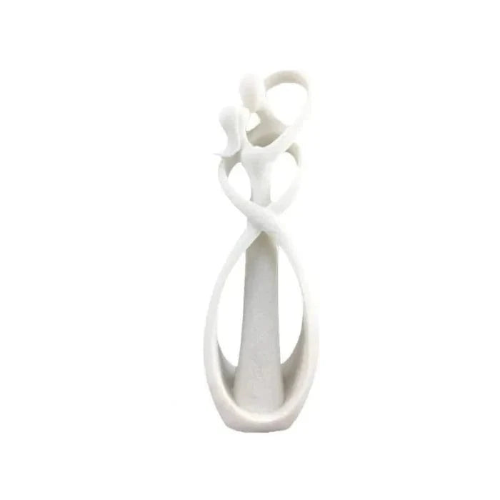 Kyssende Par Abstrakt Skulptur - Figurine - Resin - Boligindretning Sculpture Statue Danmarkmode.dk