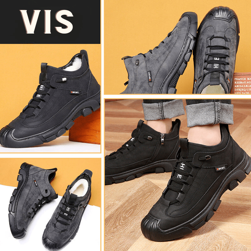 Læder Sneakers Herre Komfortable Casual Sko Outdoor Shoes Danmarkmode.dk