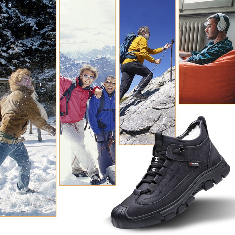 Læder Sneakers Herre Komfortable Casual Sko Outdoor Shoes Danmarkmode.dk