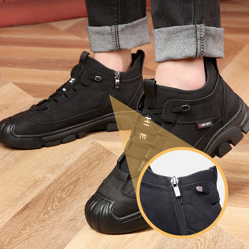 Læder Sneakers Herre Komfortable Casual Sko Outdoor Shoes Danmarkmode.dk