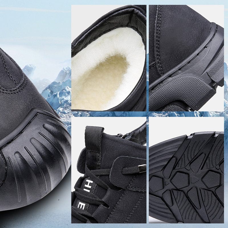 Læder Sneakers Herre Komfortable Casual Sko Outdoor Shoes Danmarkmode.dk
