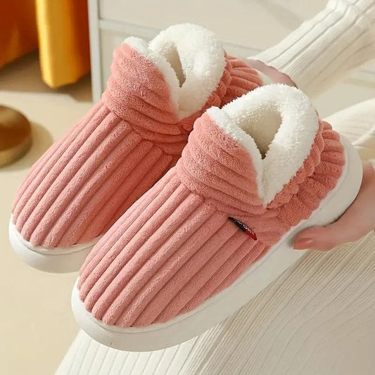 Lækre rosa hjemmesko i fløjl Slippers Danmarkmode.dk
