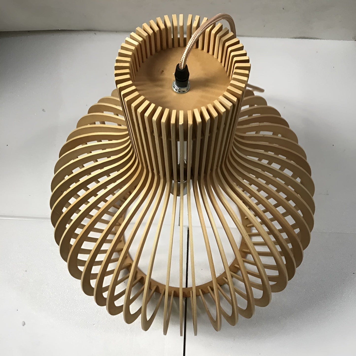 Lam I Træ Pendel Lampe - Vintage Lampe - Justerbar Pendant Lights Danmarkmode.dk