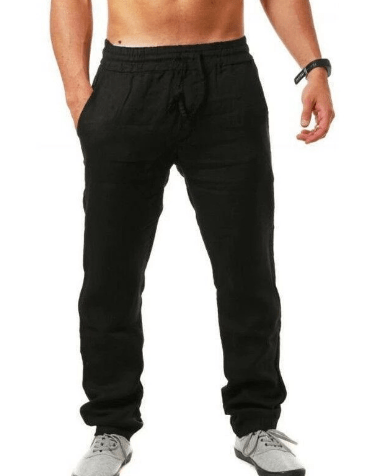 “Lauge Sommer Hørbukser Mænd, Lette, Åndbare, Casual, Mørkeblå, Komfortable” Trousers Danmarkmode.dk