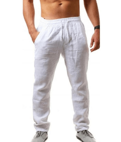 “Lauge Sommer Hørbukser Mænd, Lette, Åndbare, Casual, Mørkeblå, Komfortable” Trousers Danmarkmode.dk