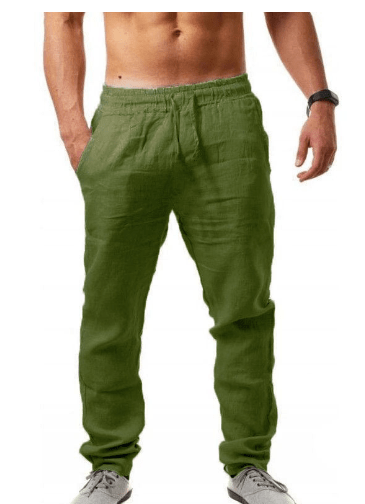 “Lauge Sommer Hørbukser Mænd, Lette, Åndbare, Casual, Mørkeblå, Komfortable” Trousers Danmarkmode.dk