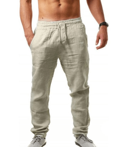 “Lauge Sommer Hørbukser Mænd, Lette, Åndbare, Casual, Mørkeblå, Komfortable” Trousers Danmarkmode.dk