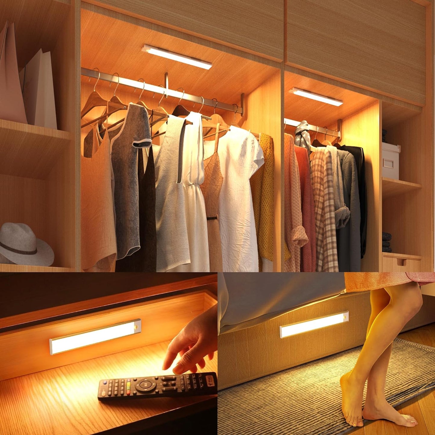Led Strip Med Sensor - Batteri - Dæmpbar - Trådløs - Sølv Lamps Danmarkmode.dk