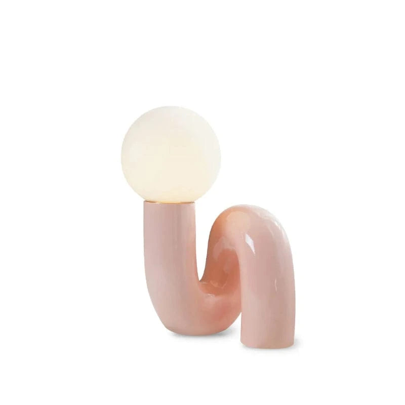 Legesyg S-kurve Glas Bordlampe - Moderne - Resin - Sfære Table Lamp Danmarkmode.dk
