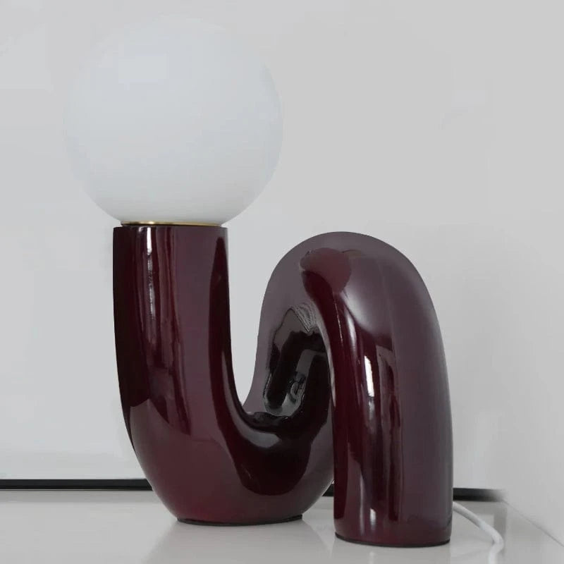 Legesyg S-kurve Glas Bordlampe - Moderne - Resin - Sfære Table Lamp Danmarkmode.dk