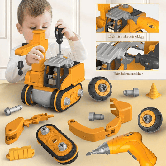 Legetøj Til Børn - Byggesæt Til Gravemaskine Construction Set Toys Danmarkmode.dk