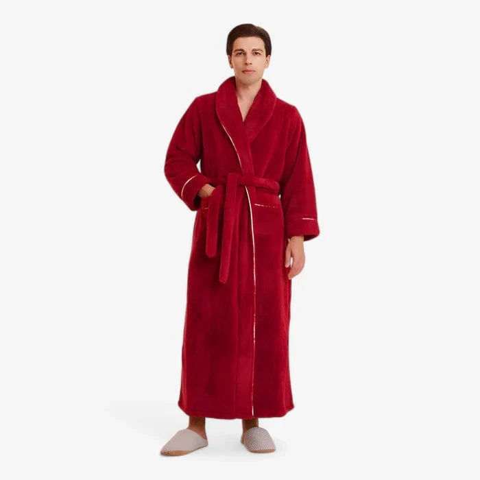Letvægt Fleece Badekåbe - Unisex - Lang - Blød - Langærmet Bathrobe Danmarkmode.dk