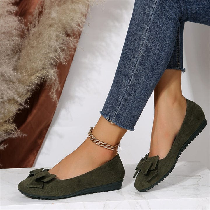 Luksus Slip-on Sko Dame - Ballerinaer Med Sløjfe - OrthoSlip Doll shoes Danmarkmode.dk