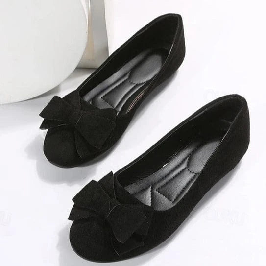 Luksus Slip-on Sko Dame - Ballerinaer Med Sløjfe - OrthoSlip Doll shoes Danmarkmode.dk