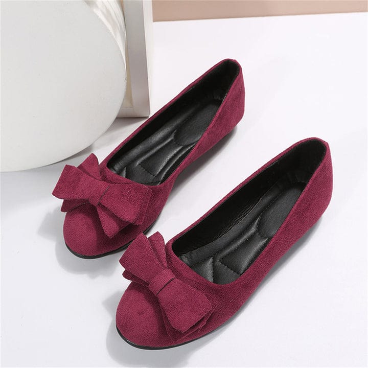 Luksus Slip-on Sko Dame - Ballerinaer Med Sløjfe - OrthoSlip Doll shoes Danmarkmode.dk