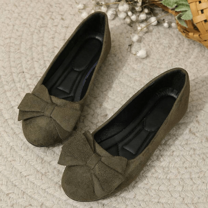 Luksus Slip-on Sko Dame - Ballerinaer Med Sløjfe - OrthoSlip Doll shoes Danmarkmode.dk