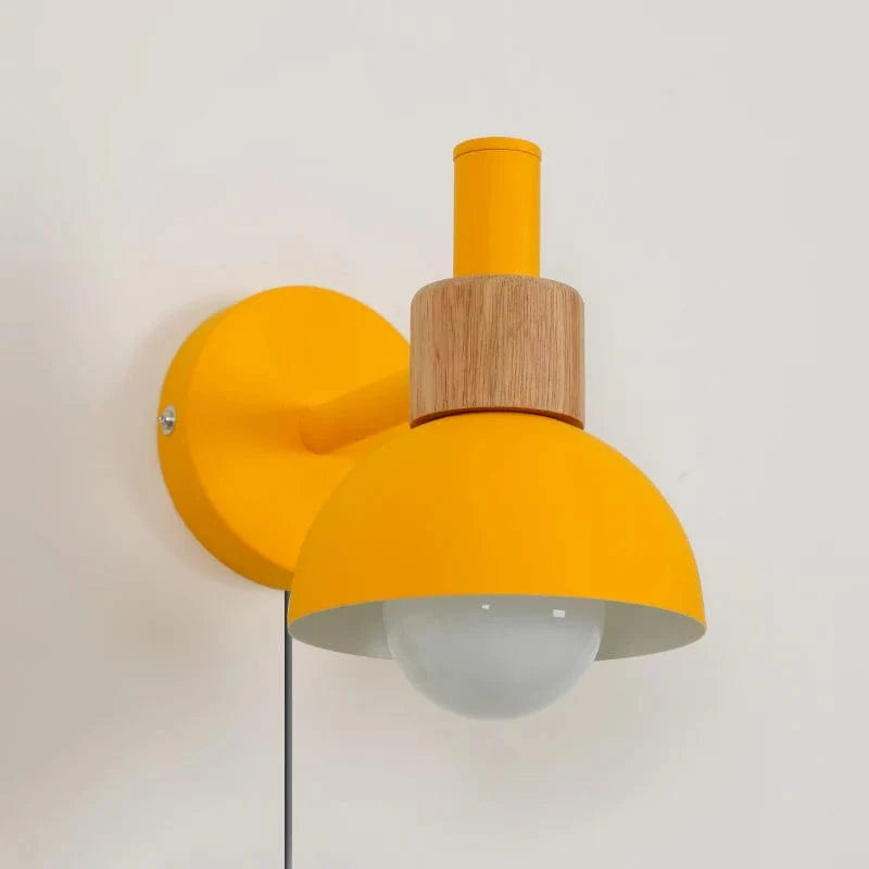 Macaron E27 Væglampe mit Træk Kæde Tænd Sluk Kontakt - LED Pære - Jern Wall Light Fixtures Danmarkmode.dk