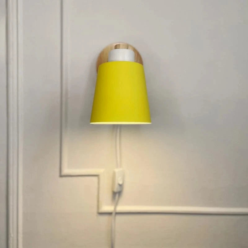 Macaron Metalskærm LED Sengelampe - Væglampe - Justerbar - Træfod Wall Light Fixtures Danmarkmode.dk