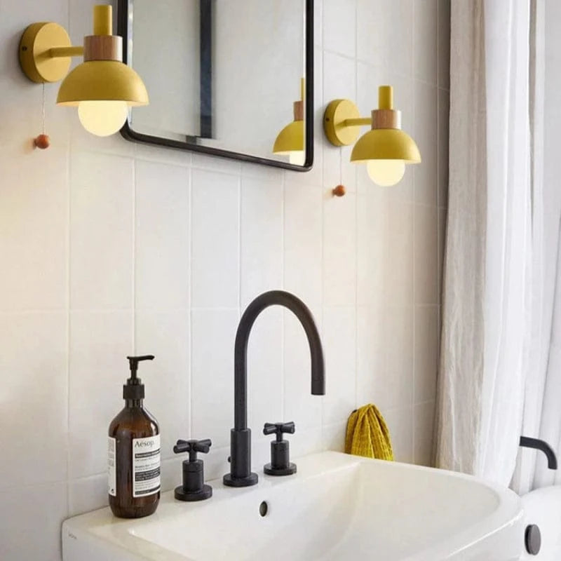Macaron Moderne Væglampe med Træk Ledningen - Matte - Aluminium - Boligindretning Wall Light Fixtures Danmarkmode.dk
