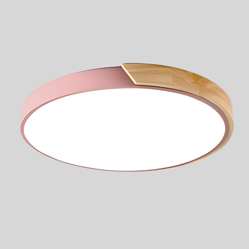 Macaron Rund Loftslampe I Træ Ceiling Light Danmarkmode.dk