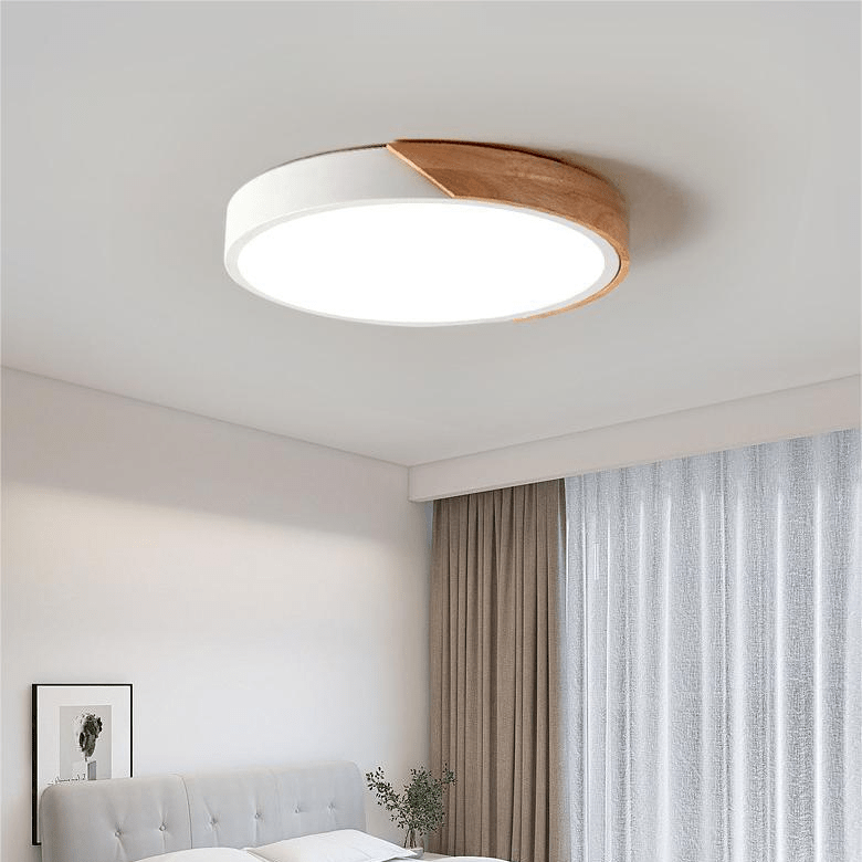 Macaron Rund Loftslampe I Træ Ceiling Light Danmarkmode.dk